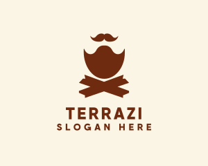 Mustache Beard Barber logo design