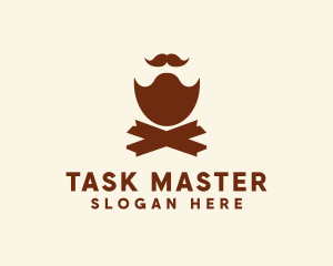 Mustache Beard Barber logo design