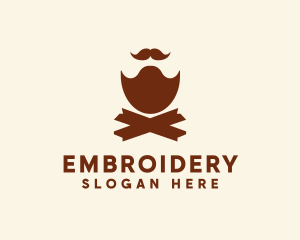 Mustache Beard Barber logo design