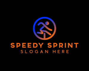 Sprint - Hurdle Runner Athlete logo design