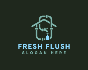 Toilet - Faucet Repair Plumbing logo design