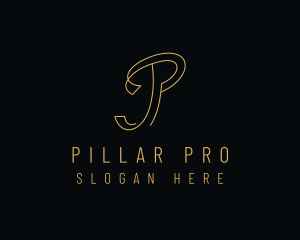 Minimalist Letter P Company logo design