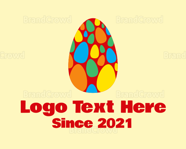 Colorful Easter Eggs Logo