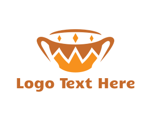 Tea Cup - Gold Royal Mug logo design