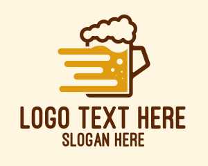 Draught Beer - Fast Beer Brew logo design