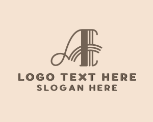 Classic Upscale Boutique Letter A logo design