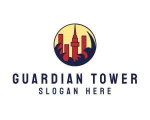 City Buildings Skyline logo design