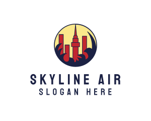 City Buildings Skyline logo design