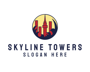 City Buildings Skyline logo design