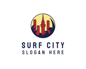 City Buildings Skyline logo design