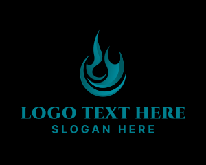 Geothermal - Flame Fuel Energy logo design