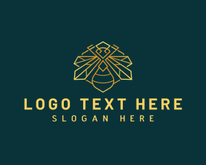 Honey - Bee Hornet Hexagon logo design