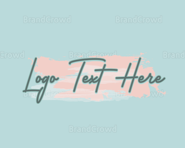 Brush Stroke Script Logo