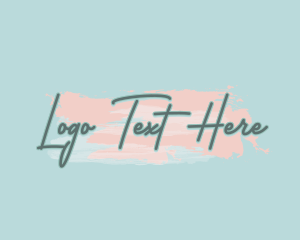 Fragrance - Brush Stroke Script logo design