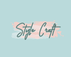 Brush Stroke Script logo design