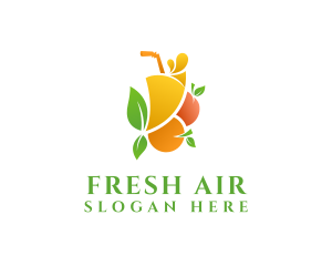 Refreshment Fruit Juice  logo design