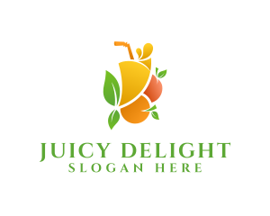 Juicy - Refreshment Fruit Juice logo design