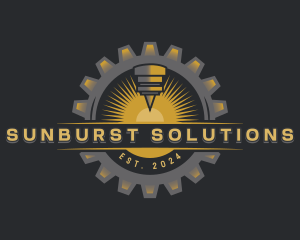 Sunburst - Laser Engraving Machine logo design