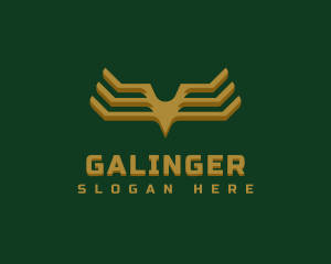 Casino - Luxury Golden Wings logo design