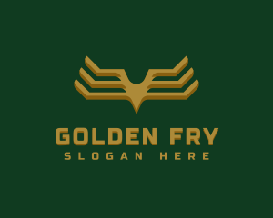 Luxury Golden Wings logo design