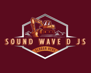 Excavator Construction Quarry Logo