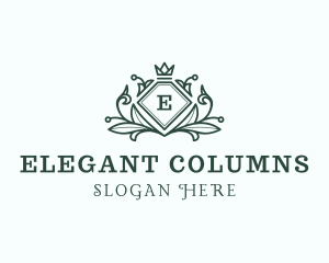 Elegant Crown Heraldry logo design