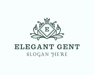 Elegant Crown Heraldry logo design