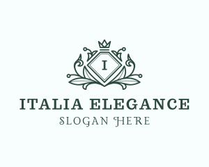 Elegant Crown Heraldry logo design