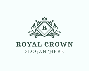 Elegant Crown Heraldry logo design