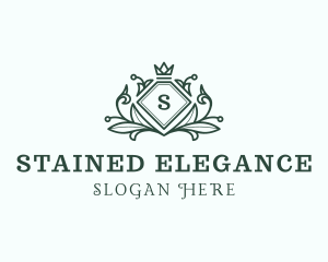 Elegant Crown Heraldry logo design