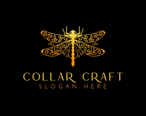 Golden Dragonfly Decoration  logo design