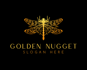 Golden Dragonfly Decoration  logo design