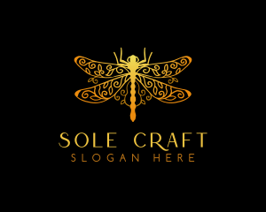 Golden Dragonfly Decoration  logo design