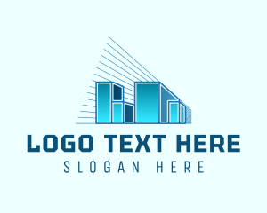 Blueprint - Building Blueprint Perspective logo design