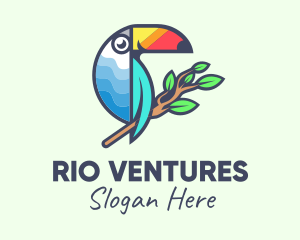 Rio - Wild Perched Toucan logo design