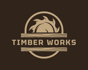 Sawmill Woodwork Tool logo design