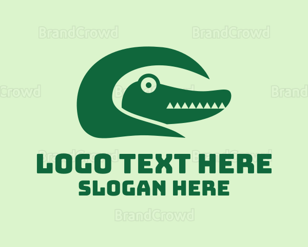 Green Crocodile Tail Logo