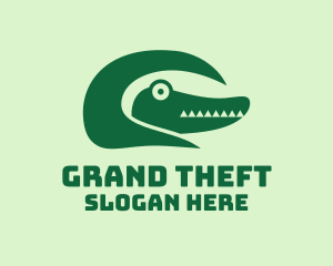 Green Crocodile Tail  Logo