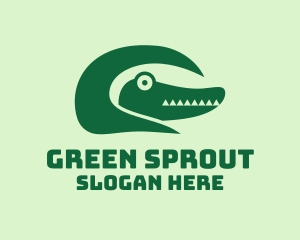 Green Crocodile Tail  logo design