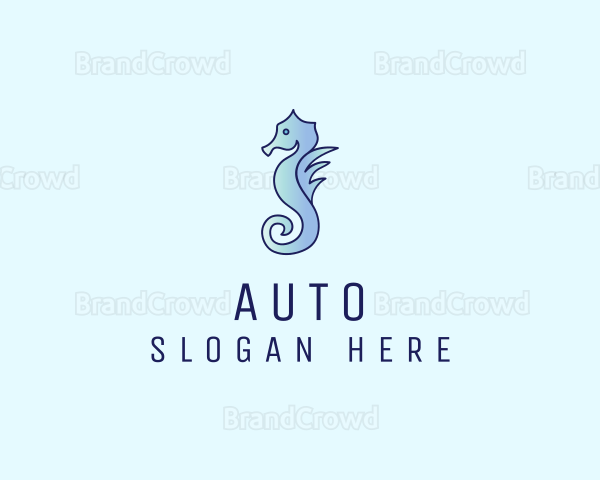 Gradient Aquatic Seahorse Logo