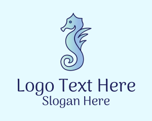 Gradient Aquatic Seahorse  Logo