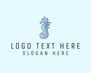 Pet Store - Gradient Aquatic Seahorse logo design