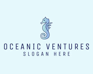 Gradient Aquatic Seahorse  logo design