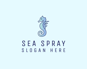 Gradient Aquatic Seahorse  logo design