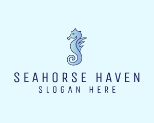 Gradient Aquatic Seahorse  logo design