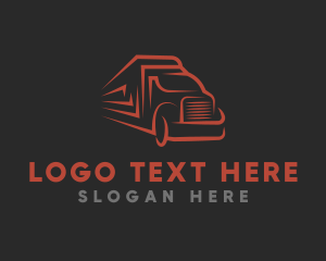 Moving - Minimalist Line Truck logo design