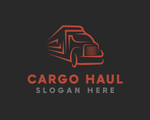 Minimalist Line Truck logo design