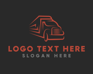 Freight - Minimalist Line Truck logo design