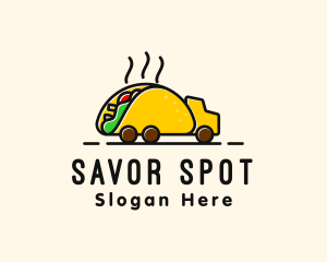 Lunch - Taco Mexican Food Truck logo design