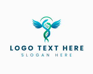 Healthcare - Medical DNA Caduceus logo design